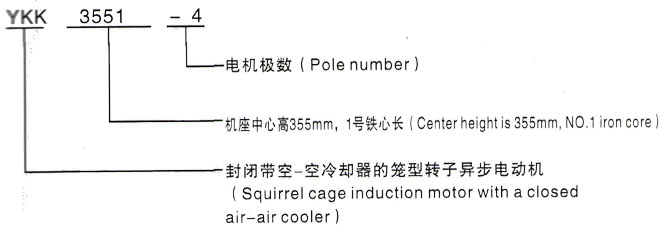 YKK系列(H355-1000)高壓三相異步電機西安泰富西瑪電機型號說明